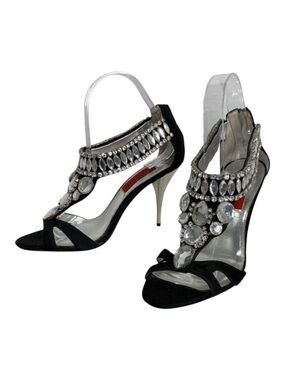 Town Shoes - "Agathta" Red Carpet Collection jewelled Silver Stilettos